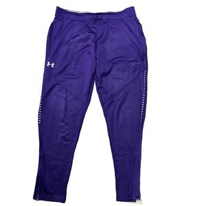 Bright purple under armour sweatpants